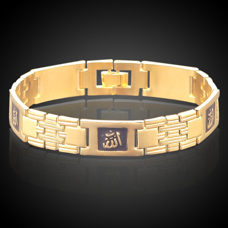 HQ-012ファッション18kgpサウジゴールドバングルブレスレットデザイン