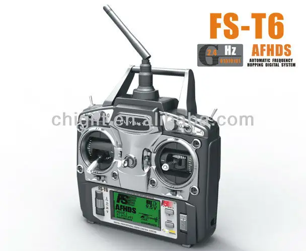 Flysky FS-T6 2.4GHz 6CH LCD TX Transmitter + RX Receiver Radio Control System