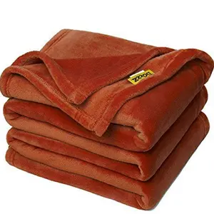 卸売スロー純粋な色柄物サンゴフリース毛布
