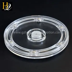 2023 fashion hight quality 5" 6" 8" 10" 12" Rotating swivel plates plastic round desktop crystal frost rotated turntable stand