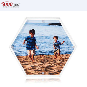 Cadeau promotionnel hexagone magnétique acrylique photo blocs photo <span class=keywords><strong>cadre</strong></span> clair acrylique <span class=keywords><strong>cadre</strong></span> photo magnétique - Product Image 1