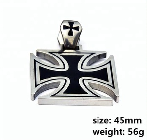 Colgante de cruz grande de acero inoxidable, joyería de fábrica, DSP <span class=keywords><strong>341</strong></span> - Product Image 2