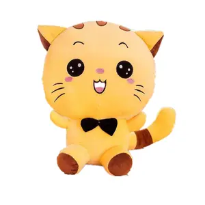 Beautiful cheap cute plush toy for kids promotional wholesale custom logo stuffed soft toy plush cat