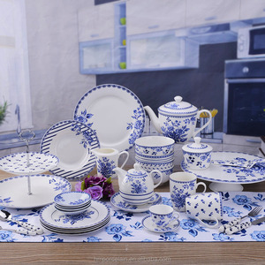 Azul a rayas 9 "de cerámica grande de ensalada de Pasta tazones de sopa <span class=keywords><strong>Ramen</strong></span> tazón - Product Image 6