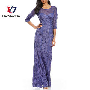 Сетчатое платье-лиф souтаж из прозрачной/иллюзионной ткани, топ с застежкой-молнией сзади и V-образным вырезом, рукава 3/4 - Product Image 4