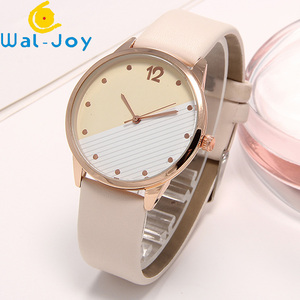 Montres-bracelets pour femmes en cuir tendance WJ-7916, bon marché, jolies montres pour jeunes filles, montres pour femmes avec bracelets, verre en alliage chinois, 32g - Product Image 2