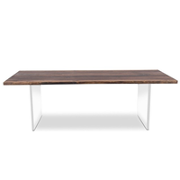North American Black Walnut Esstisch mit Acryl bein Maßge schneider ter Tisch