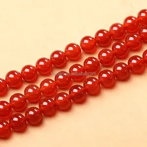 10mm rojo ágata de piedras preciosas sueltas perlas hilos