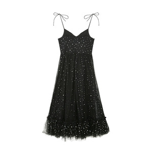 Di alta qualità elegante ricamato aderente abito Midi per le donne estate autunno Chiffon maglia pizzo cinturino <span class=keywords><strong>Casual</strong></span> <span class=keywords><strong>da</strong></span> <span class=keywords><strong>sera</strong></span> - Product Image 2