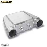 AUTOFAB- Universal Aluminium Wasser-Luft-Flüssigkeit Racing Ladeluft kühler Kern: 250X220X115mm Einlass/Auslass: 3,5 "AF-SL5046A