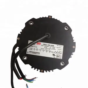 160W 60V Round Size LED Driver Meanwell HBG-160-60B IP67 Rated High Bay Light LED Power Supply