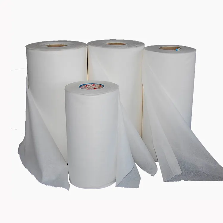 Wholesale custom eco-friendy spunlace viscose and polyester(pet) nonwoven fabrics wipes bed sheet roll