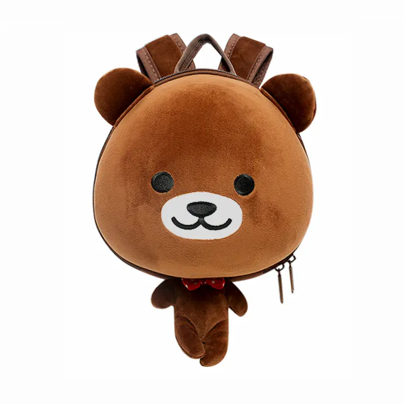 Superน่ารักที่กําหนดเอง 3d น่ารักตุ๊กตาตุ๊กตากระเป๋าเป้สะพายหลังหมี Kawaii กระเป๋าเป้สะพายหลังเด็กกระเป๋าเป้สะพายหลังโรงเรียน