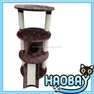 Muebles Para Gato Negro Torre rascador caseta con escalera - Product Image 1