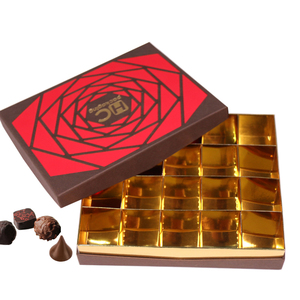 Boîtes d'emballage de confiseries imprimées de logo de vente au détail personnalisées Boîtes cadeaux pliantes de luxe haut de gamme truffe chocolat Saint <span class=keywords><strong>Valentin</strong></span> - Product Image 6