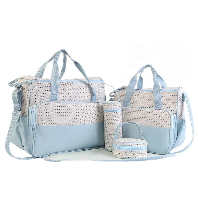 Bolsa de pañales de nailon para bebé, conjunto de bolsas de pañales para bebé, diseño clásico wish, 5 uds.