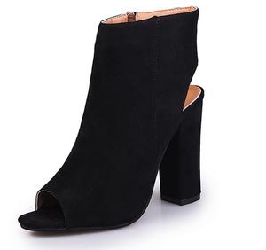 Scarpe da Donna Up-0151r in Pelle PU con <span class=keywords><strong>Tacco</strong></span> <span class=keywords><strong>Alto</strong></span> e Grosso, Nuovo Modello di <span class=keywords><strong>Stivali</strong></span> con Punta Aperta per Ragazze, Taglia 43 - Product Image 6