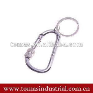 Lindo forma <span class=keywords><strong>d</strong></span> mosquetón llavero de acero grabado con letras - Product Image 1
