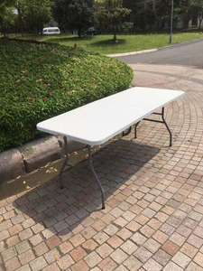 Ensemble <span class=keywords><strong>table</strong></span> <span class=keywords><strong>et</strong></span> <span class=keywords><strong>banc</strong></span> pliants en plastique pour extérieur, usage général, 72 pouces - Product Image 2