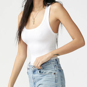 Top <span class=keywords><strong>Canotta</strong></span> Sportiva <span class=keywords><strong>Bianca</strong></span> da Donna, Sexy e Aderente, per Allenamento - Product Image 3