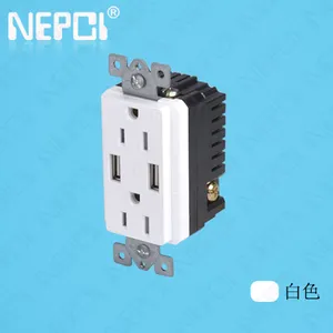 China Manufacturer 5V/2.1A Hot sales USA Socket USA type double wall sockets electrical usb outlets