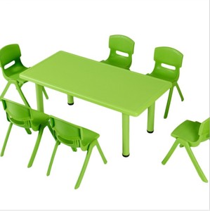 Children plastic table and chair popular kindergarten kids home plastic furniture for sale