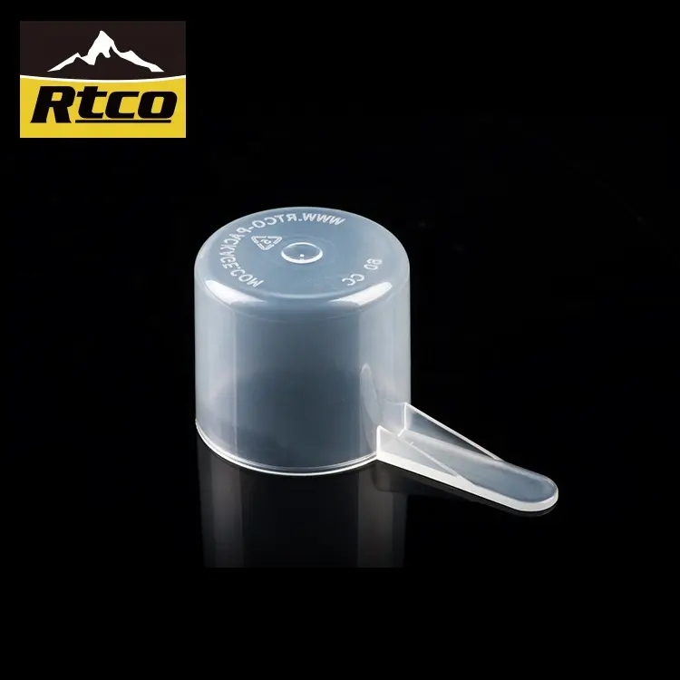 RTCO ช้อนตวงพลาสติกสีขาว,10G 20Ml โปรตีนนมผงช้อนตักของเหลวผงพลาสติกที่กำหนดเอง