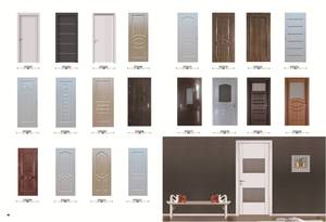 Kích thước tiêu chuẩn Nâu Veneer hạt nhà hàng WPC cửa và khung gỗ tếch cửa chính cho sử dụng thương mại - Product Image 5