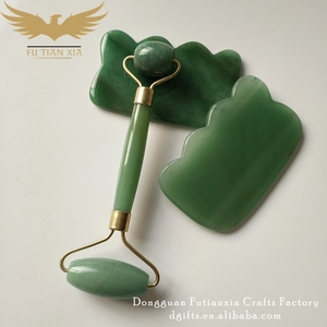 Diy Royal Jade doble rodillo facial adelgazante masajeador verde <span class=keywords><strong>jadestone</strong></span> cristal cara belleza masaje jademassage piedra cristal - Product Image 6