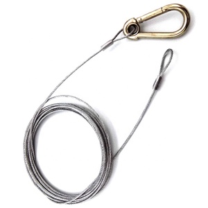 ที่มีคุณภาพสูงสแตนเลสเชือกลวดที่มีคง Carabiner และห่วงธรรมดา - Product Image 6