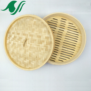 10inch 2tiers Dim Sum <strong>Bamboo</strong> Food <strong>Steamer</strong> for Sale - Product Image 4