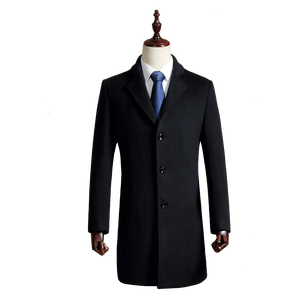 Autumn and Winter New Business <strong>Mens</strong> <strong>Trench</strong> <strong>Coat</strong> Wool <strong>Mens</strong> <strong>Coat</strong> Trending Products <strong>Black</strong> <strong>Mens</strong> Wool <strong>Long</strong> <strong>Coat</strong> - Product Image 2