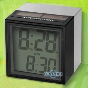 energia solare lcd orologio digitale di allarme - Product Image 1