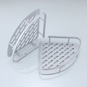 Hot Selling Modern Durable Space Aluminum 2-tier Shower <strong>Corner</strong> Basket Shelf <strong>Caddy</strong> for <strong>Bathroom</strong> and Kitchen - Product Image 6