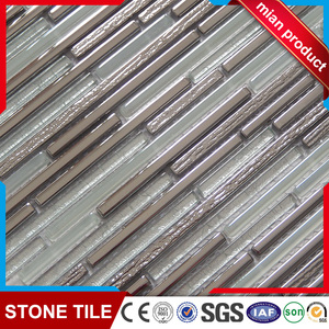 Popular salpicaduras de <span class=keywords><strong>color</strong></span> blanco de aluminio mezcla de cristal de mosaico de vidrio para Cocina - Product Image 2
