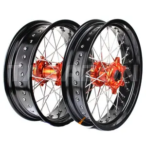 21 "18" Aluminium Sepeda Motor Spoke Roda dan Rims untuk Husqvarnaa Model Sepeda Motor Trail