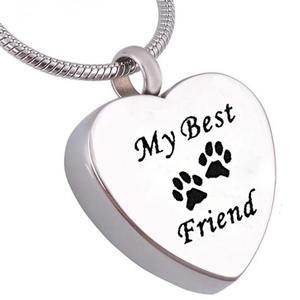 Colgante de urna de cremación de acero inoxidable para hombres y mujeres, collar de recuerdo de cenizas conmemorativo de corazón, joyería, regalos, medallón - Product Image 1