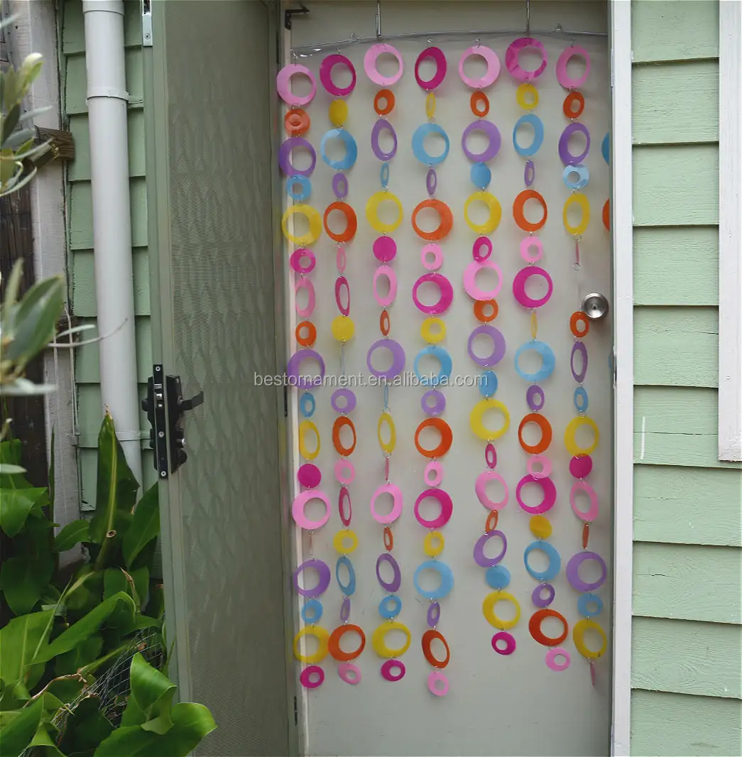 Дверная пластиковая занавеска с бусинами ручной работы