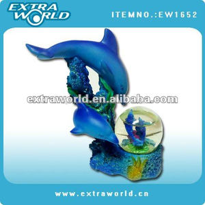 Resina de delfines bola de nieve recuerdo para turística - Product Image 1