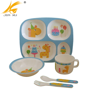100% melamina bambini <span class=keywords><strong>set</strong></span> di stoviglie di alta qualità 4-sezione di piastra per bambini <span class=keywords><strong>set</strong></span> da cucina - Product Image 4