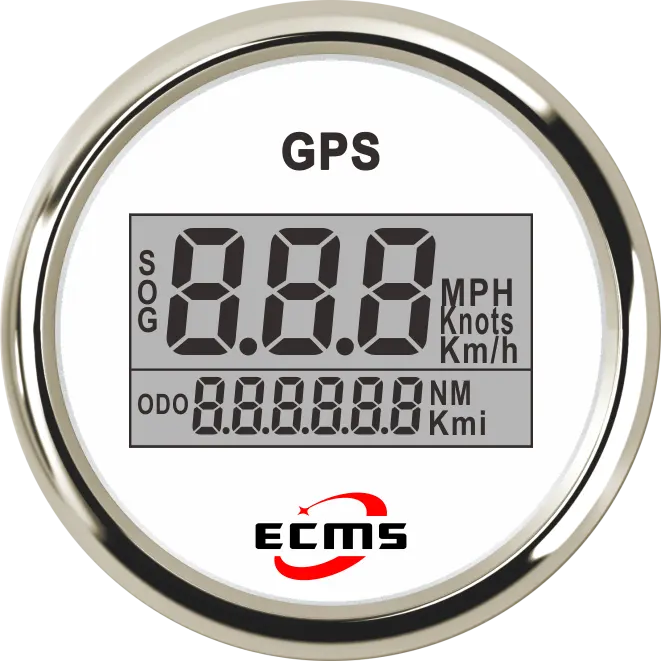 Судовой катер Авто GPS цифровой спидометр одометр измеритель миль/ч KMH узлы 52 мм 316L