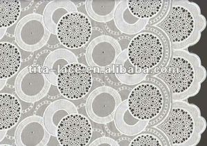 Africano blanco de encaje suizo de la gasa de encaje química de encaje - Product Image 5