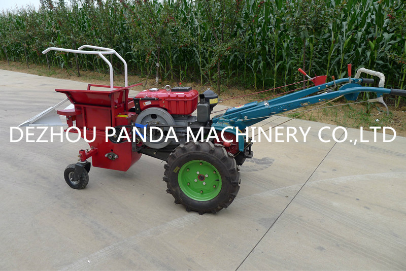 Однорядный кукурузный комбайн для шагающего трактора и культиватора