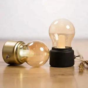 Британская ретро светодиодная лампа, светильник, металлик + стекло, usb-лампа, атмосферный перезаряжаемый энергосберегающий ночник для помещений