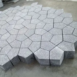 Factory granite curved paving stone outdoor driveway customized price