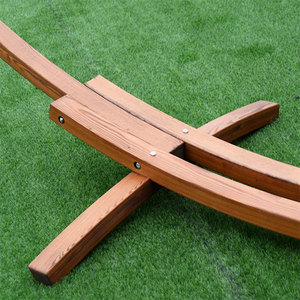 12ft vườn ngoài trời Patio võng bằng gỗ với Arc đứng đứng khung cho sân vườn công viên - Product Image 3