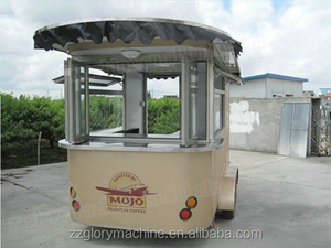 Chariot de restauration de rue à deux roues, 4 pièces, remorque de cuisine Mobile, chariot pour café hamburger en vente - Product Image 4