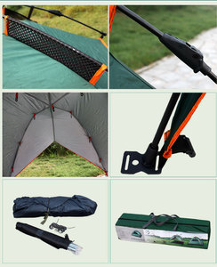Vendita calda tenda da campeggio automatica a 3 stagioni leggera per uscite di 2 secondi a forma di quadrato verde a doppio strato per 3 persone - Product Image 6