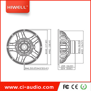 Loa Neodymium 18 Inch HIWELL Trong Cuộn Dây 125Mm 5 Inch - Product Image 3