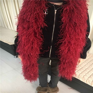 Usine directement vente <span class=keywords><strong>pas</strong></span> <span class=keywords><strong>cher</strong></span> 12 plis <span class=keywords><strong>plume</strong></span> <span class=keywords><strong>boa</strong></span> de plumes d'autruche moelleux boas - Product Image 5